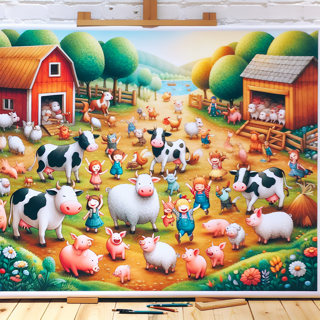 Joyful Farmyard Party Diamond Painting