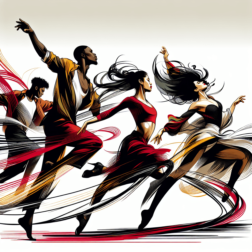 Dynamic Modern Dance Paint By Diamonds