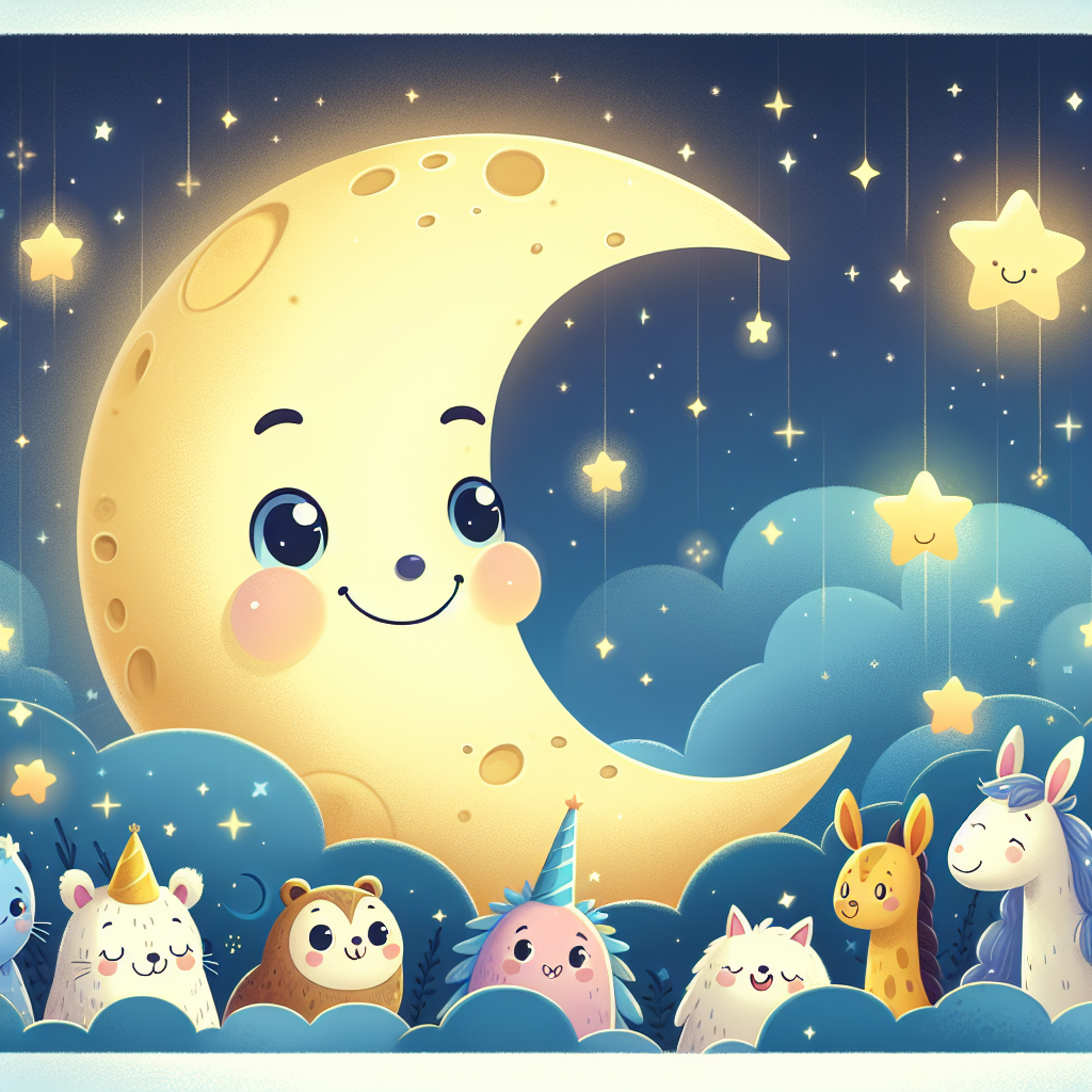 Cheerful Moonlight Party Paint By Color