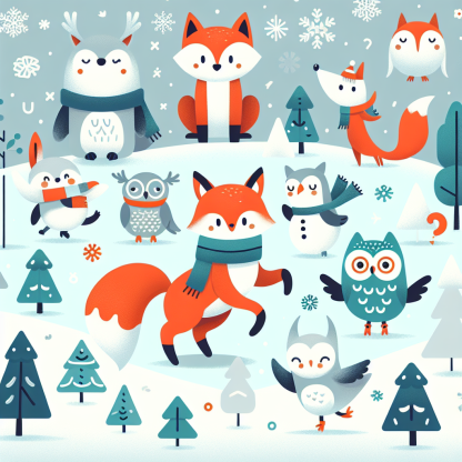 Frosty Forest Frolic Paint By Diamonds Kits