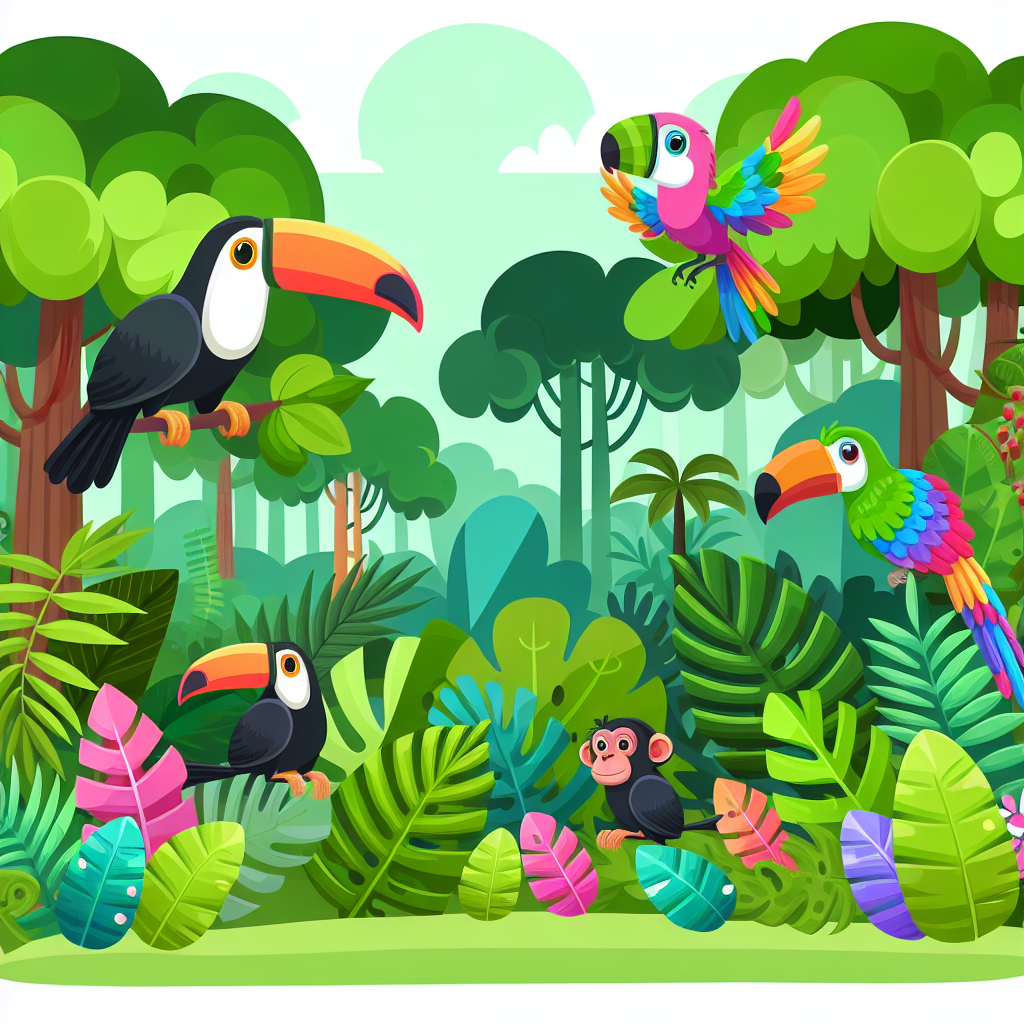 Magical Rainforest Journey Painting By Diamonds Kit