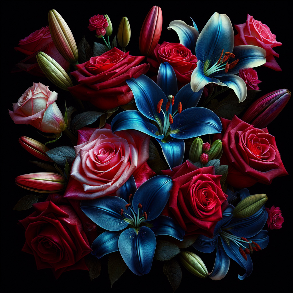 Midnight Blooms Paint By Color