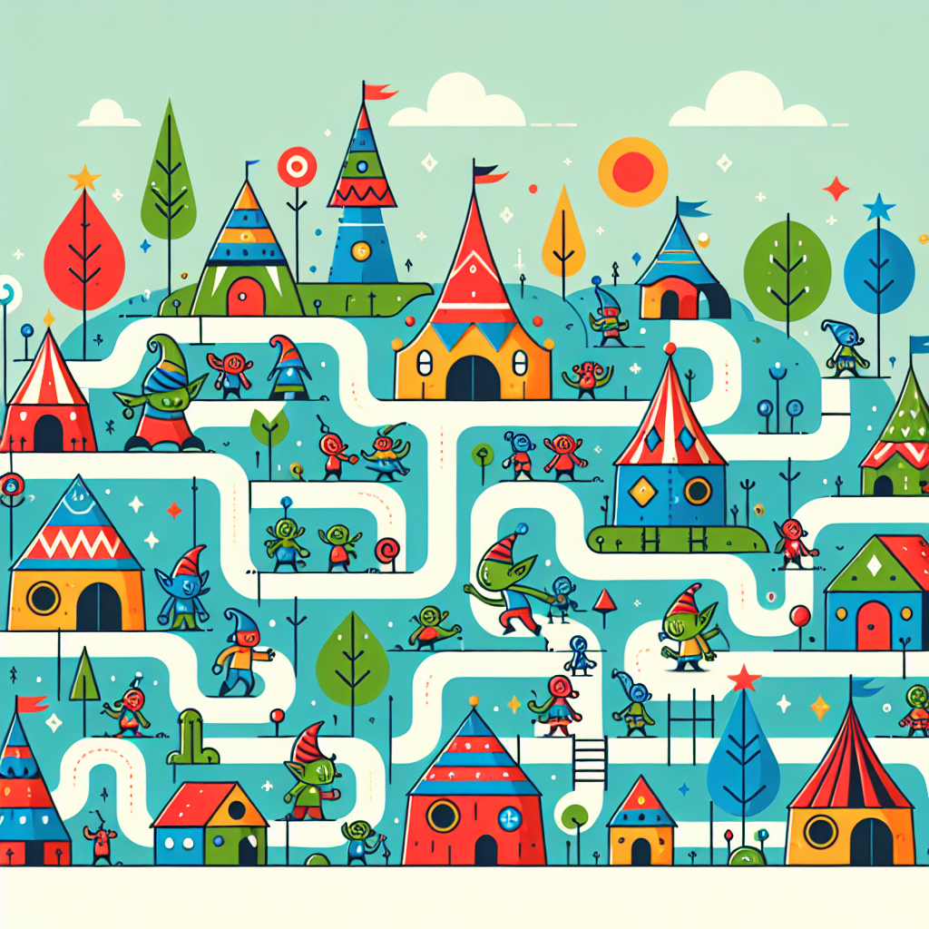 Giggly Goblin's Village Paint By Diamonds Art