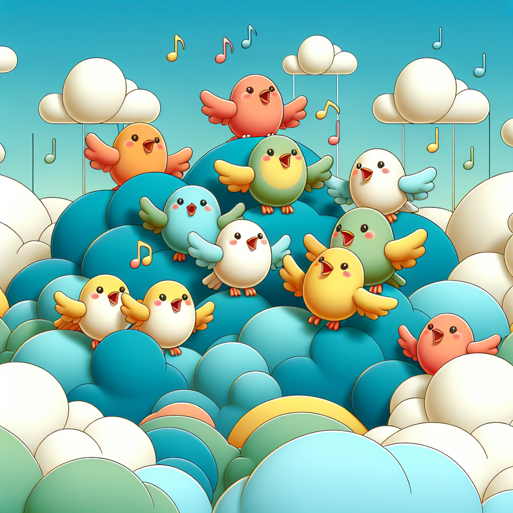 Cloudy Day With Singing Birds Paint By Diamonds Kits