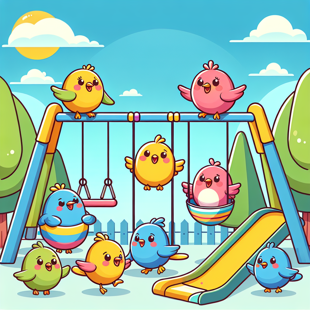 Chirpy Bird Playground Paint By Color