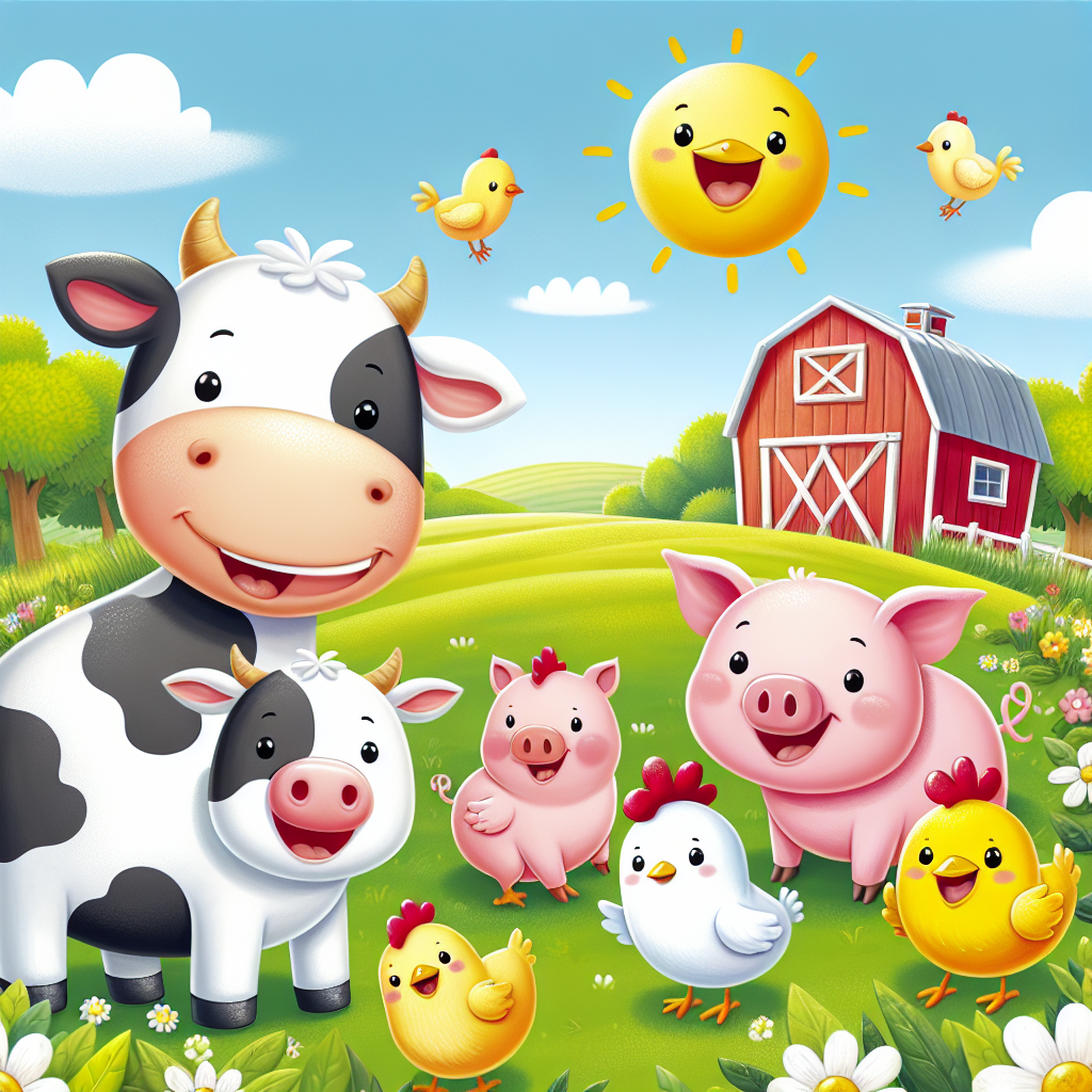 Sunny Day With Farm Friends Paint By Diamonds Kits