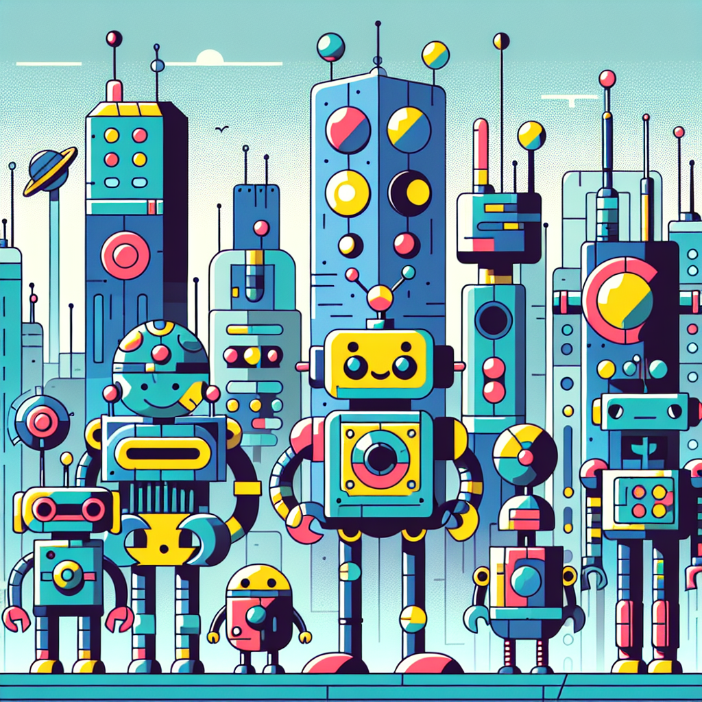 Friendly Robots In Gadget Town DIY Paint By Diamonds