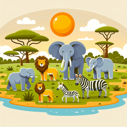 Majestic African Savannah Diamonded Painting Kits