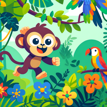 Friendly Jungle Expedition Paint By Color
