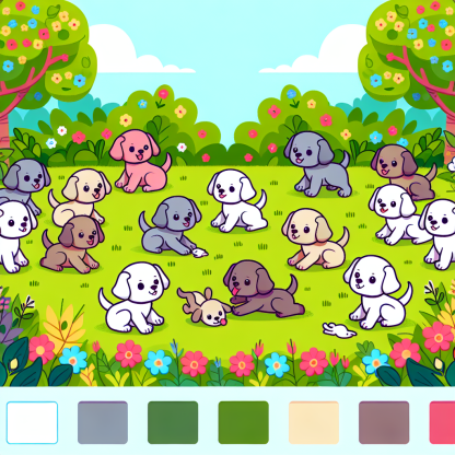 Puppy Playtime Parade Paint By Diamonds