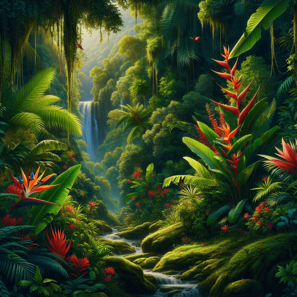 Lush Rainforest Retreat Painting Diamond Kit