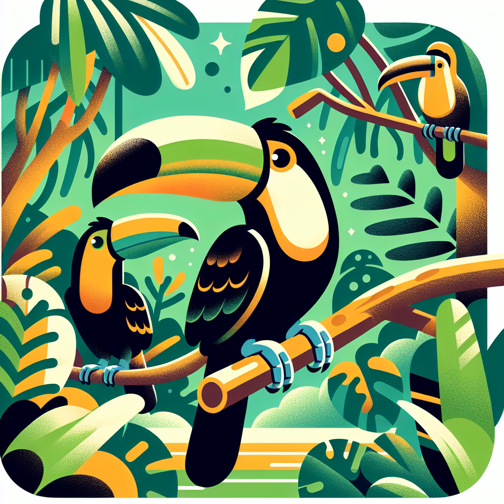 Rainforest Wonders With Colorful Toucans Paint By Diamond