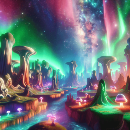 Fantasy Aurora Landscape Painting Diamond Kit