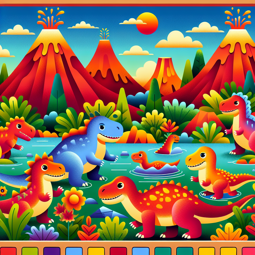 Cheery Dinosaurs Paint By Diamond