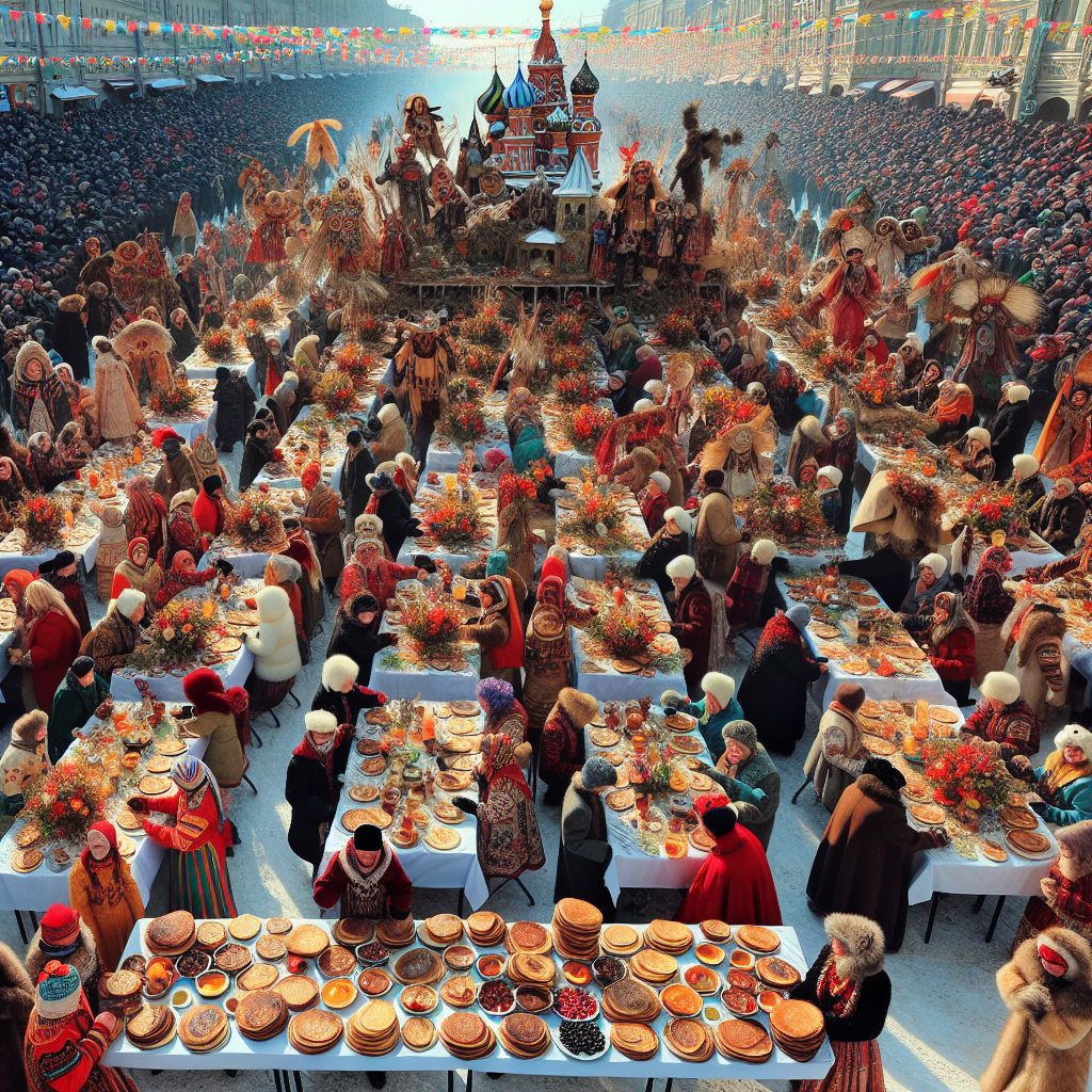 Maslenitsa Pancake Festival - Moscow Painting Diamond Kit