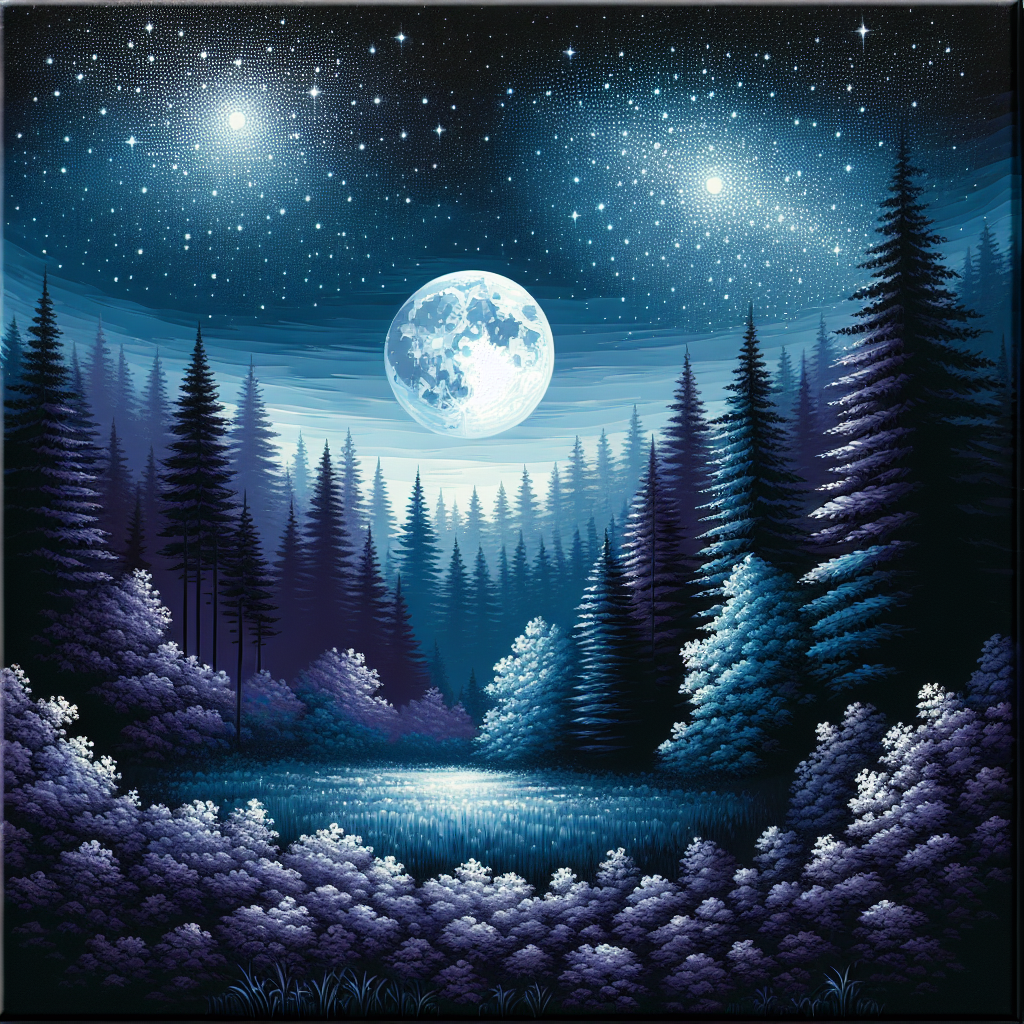 Starry Forest Nights Paint By Diamonds Art