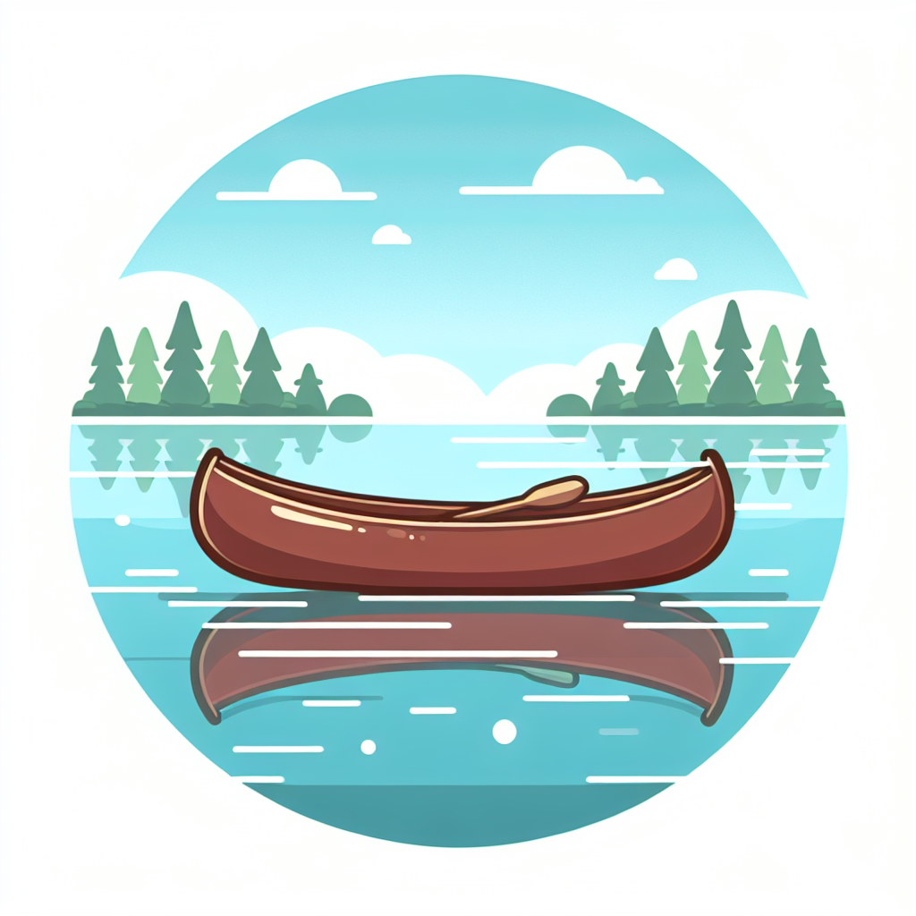 Calm Canoe Lake Adventure Paint By Diamond