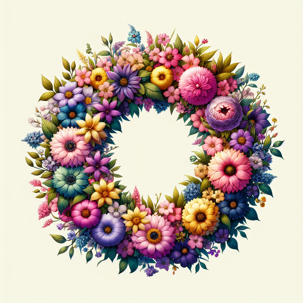 Radiant Floral Wreath Diamond Painting