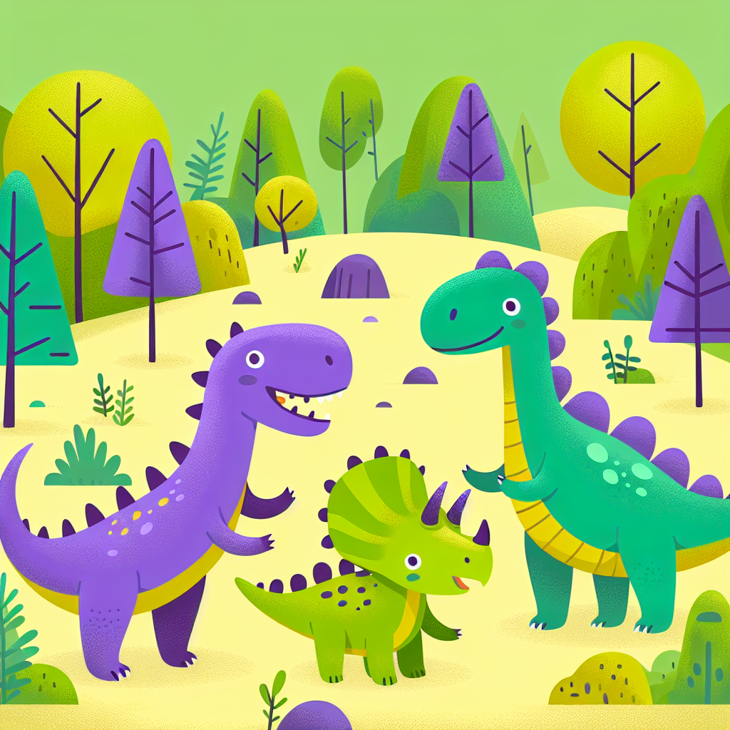 Colorful Dinosaur Adventure Paint By Diamonds Kits
