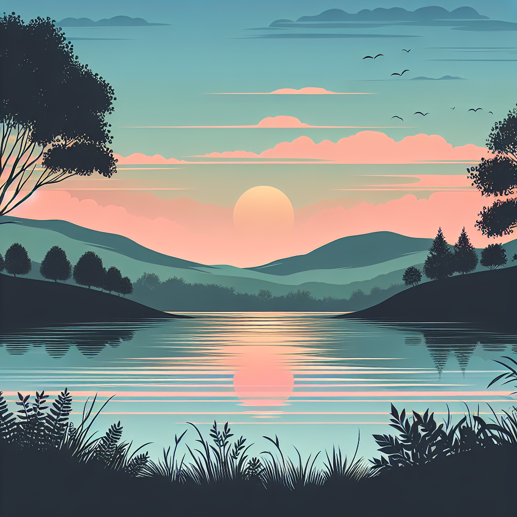 Peaceful Evening Lakeside Paint By Diamonds