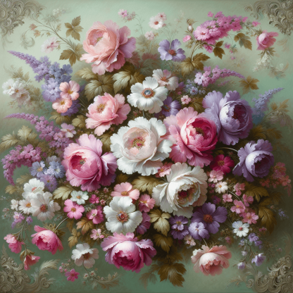 Eternal Elegance Blooms Paint By Diamonds Art
