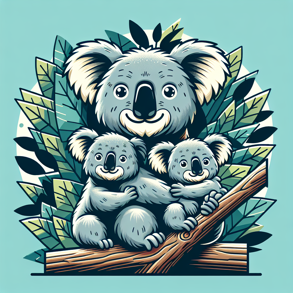 Charming Koala Family Paint By Diamonds Art