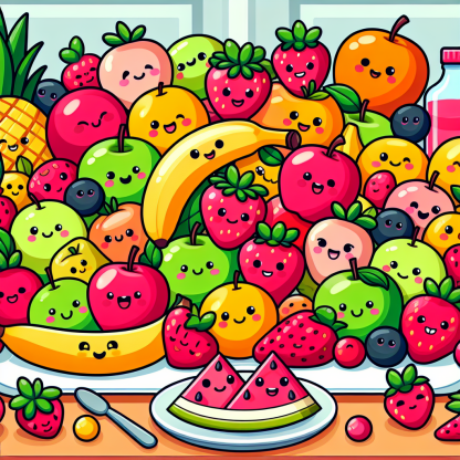 Fabulous Fruit Fiesta Paint By Diamonds Art