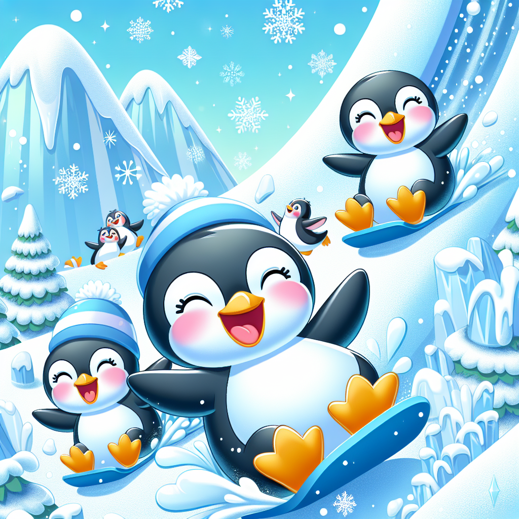 Playful Penguins In Paradise Paint By Color