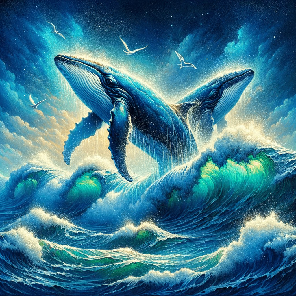 Majestic Ocean Whales Paint By Diamonds Art