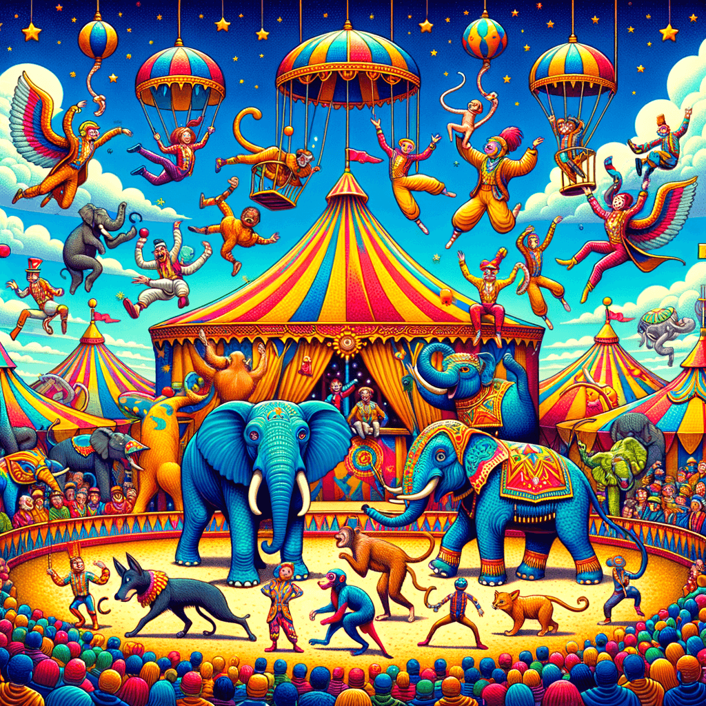 Whimsical Circus Fun Paint By Color