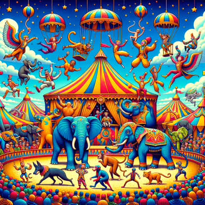 Whimsical Circus Fun Paint By Color