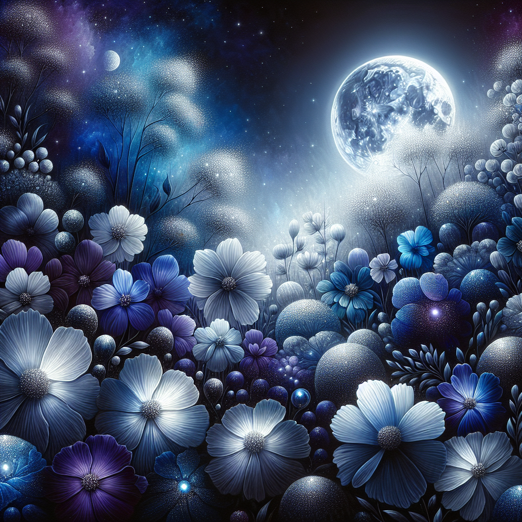 Celestial Night Garden Painting Diamond Kit
