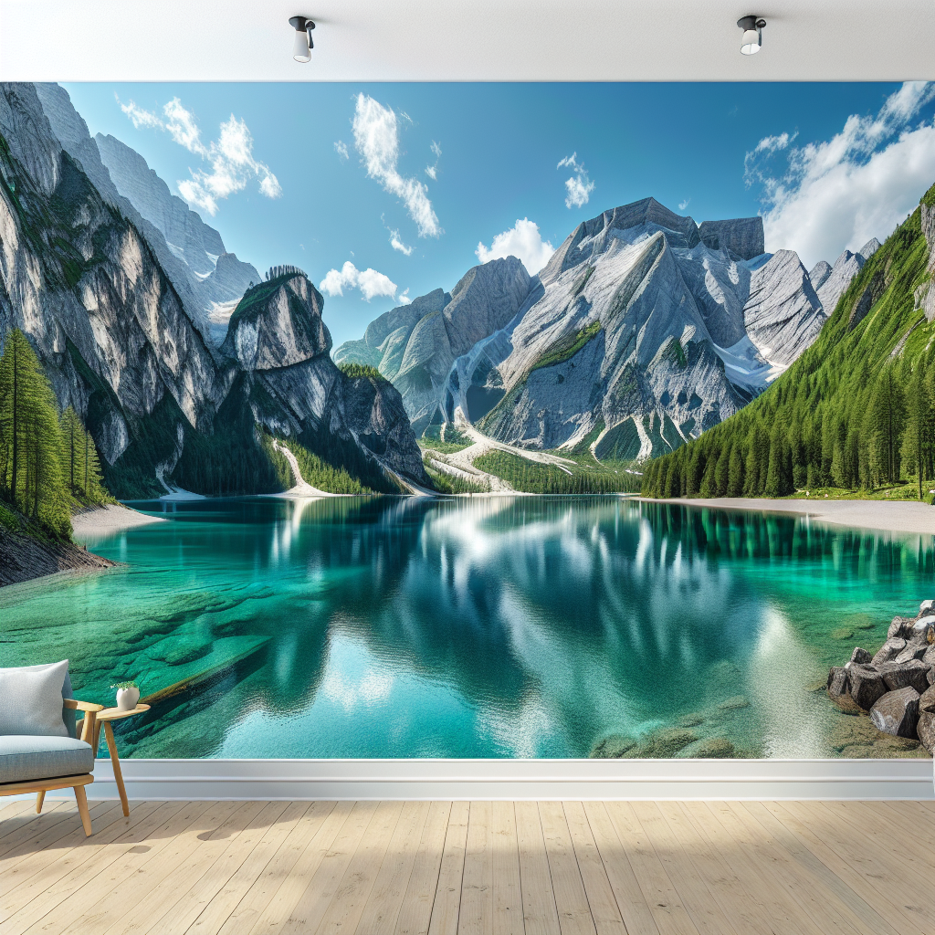 Refreshing Mountain Lake Paint By Diamond