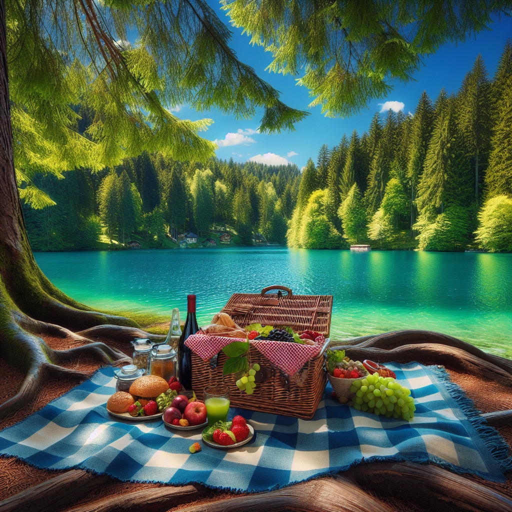 Elegant Lakeside Picnic Diamond Painting
