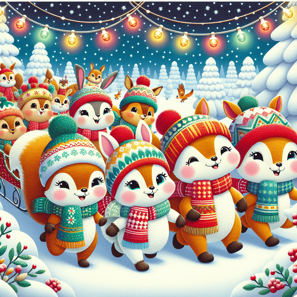 Delightful Winter Animal Parade Paint By Color