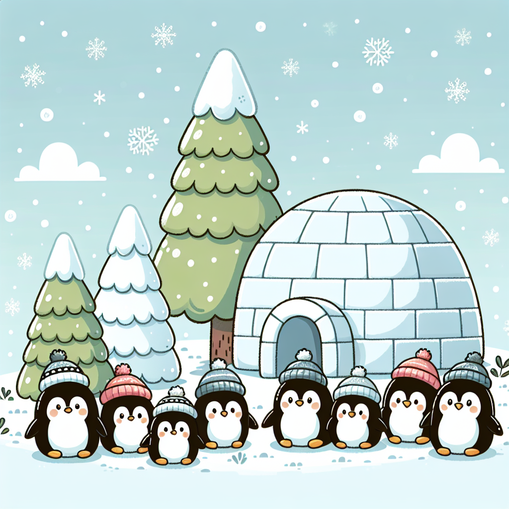 Penguin Igloo Igloo Party Paint By Diamond