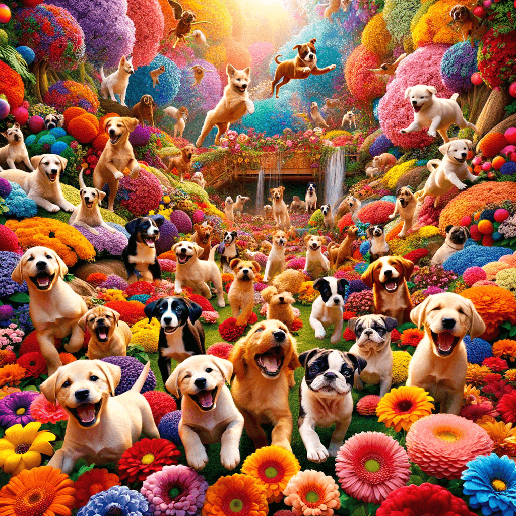 Joyful Puppy Playtime Paint By Diamonds