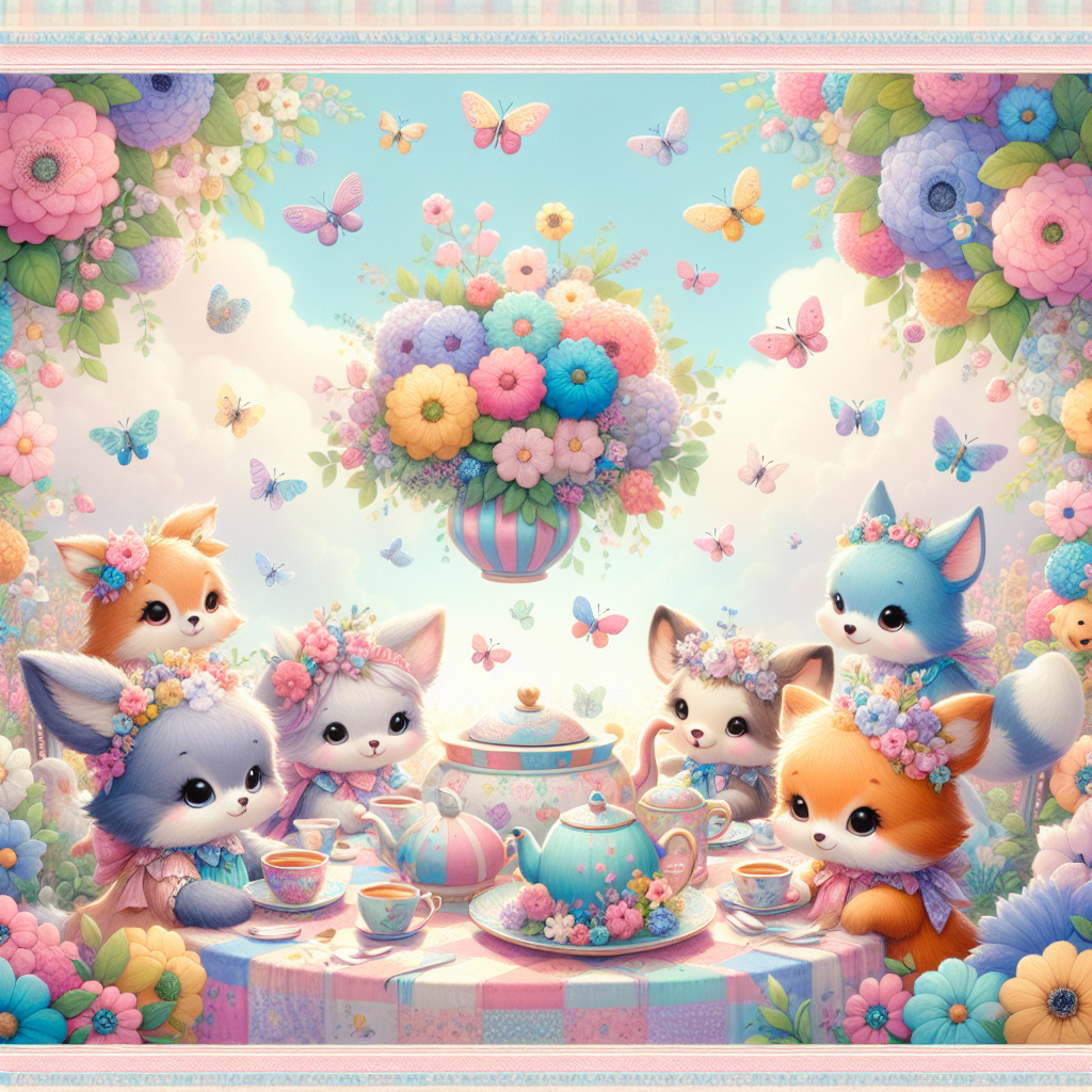Charming Tea Party Scene Diamonded Painting Kits