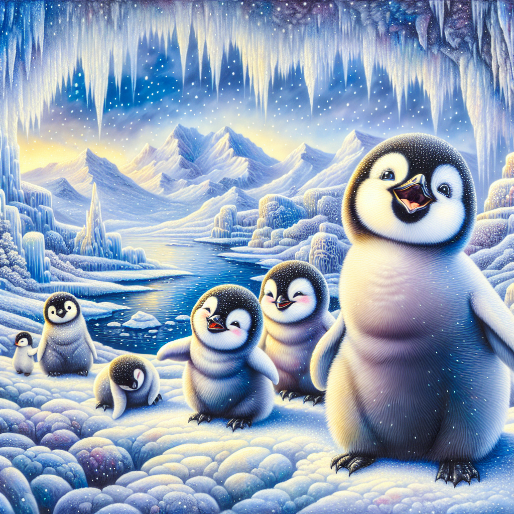 Cheerful Penguin Family Paint By Diamonds Kits