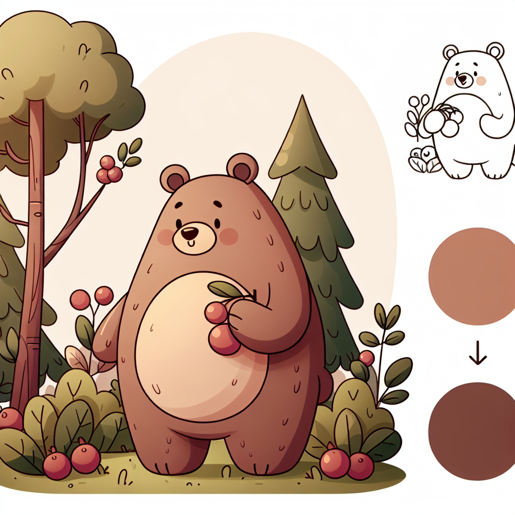 Chubby Bear's Berry Feast Diamonded Painting Kits