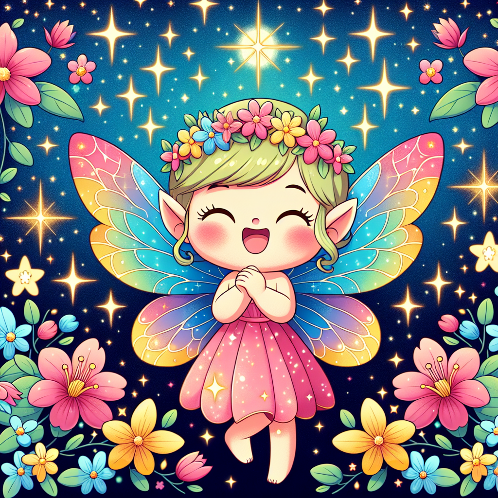Cheerful Little Fairy Painting By Diamonds Kit