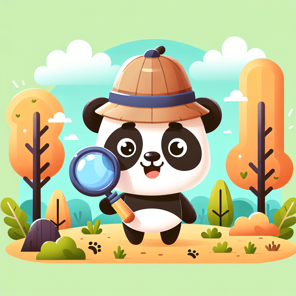 Inquisitive Panda Detective Painting By Diamonds Kit