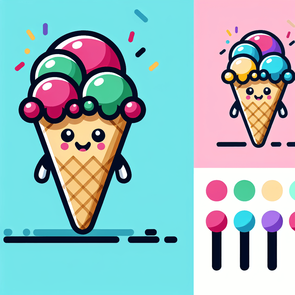 Happy Ice Cream Cone Painting By Diamonds Kit