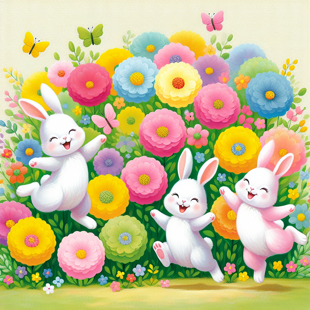 Bouncing Bunnies in Bloom 5D DIY Paint By Diamond Kit – Original Paint ...