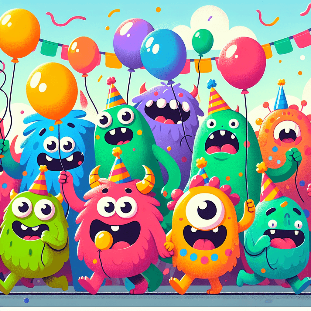 Giggle Monster Parade Painting By Diamonds Kit