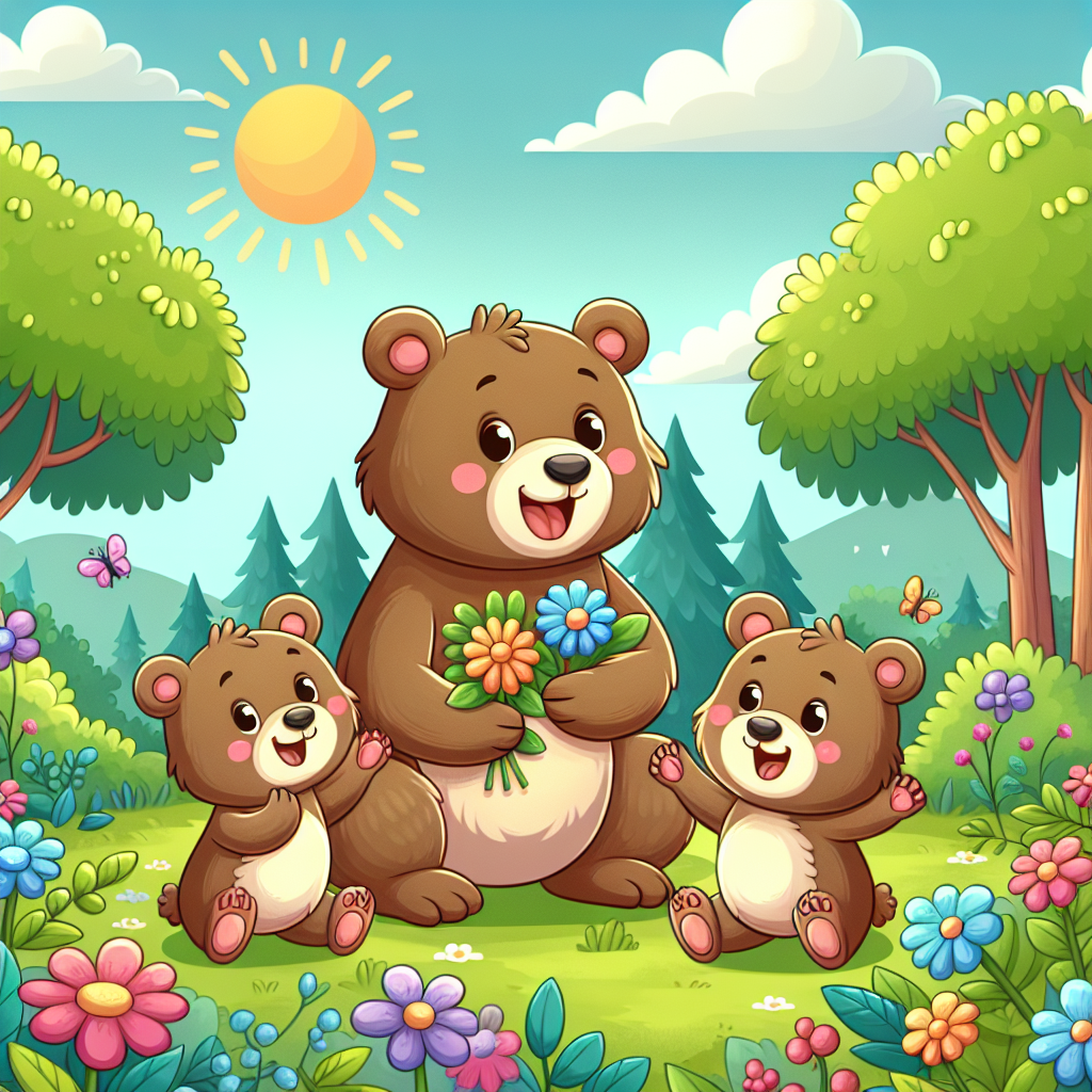 Cheerful Bear Family Diamond Painting