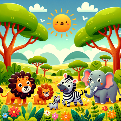 Adventure In The Animal Kingdom Diamond Painting
