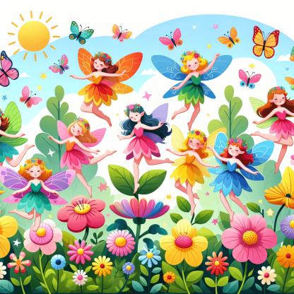 Joyful Fairy Parade Paint By Diamonds Art