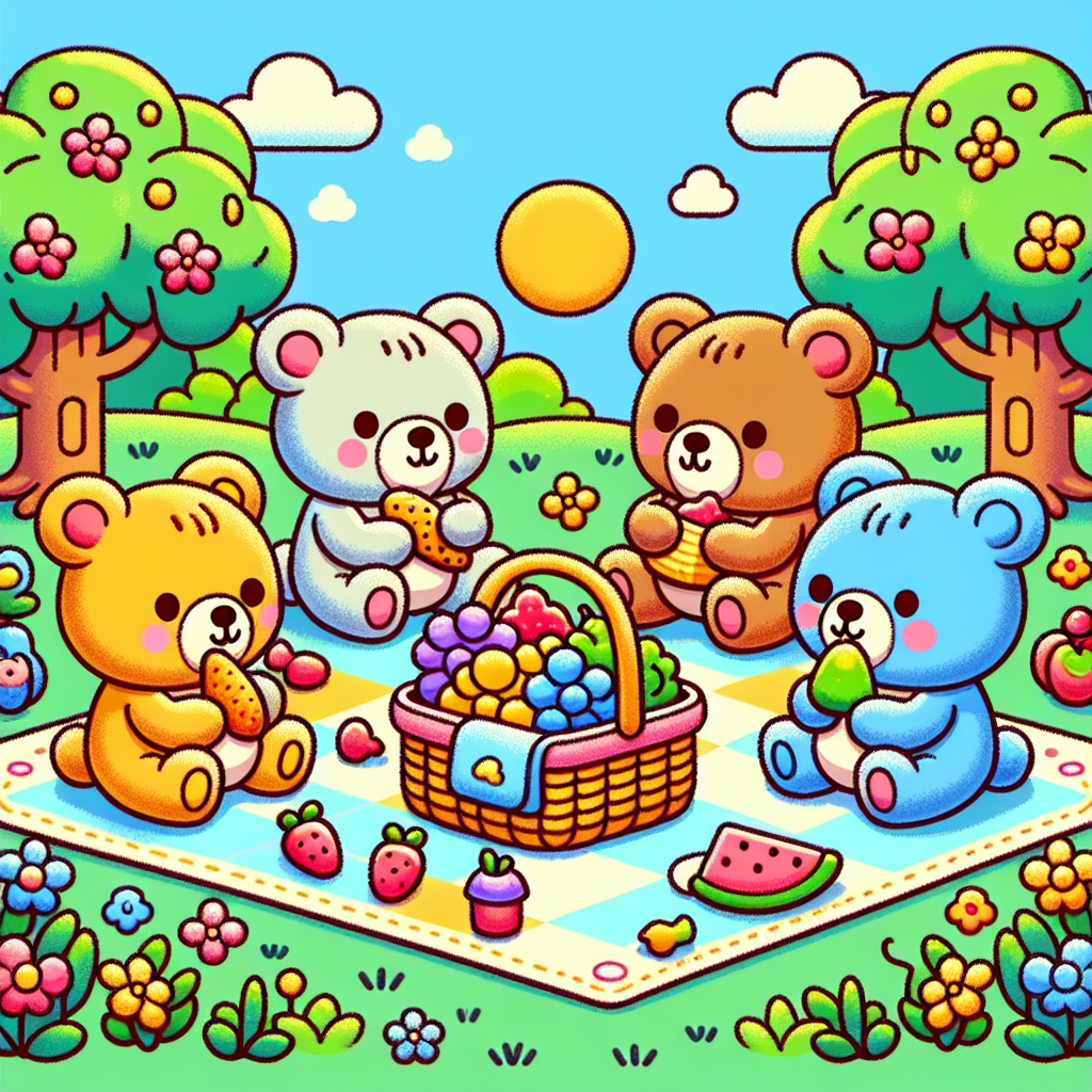 Teddy Bear Picnic Party Paint By Diamonds