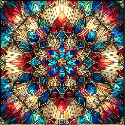 Gorgeous Stained Glass Window Diamonded Painting Kits